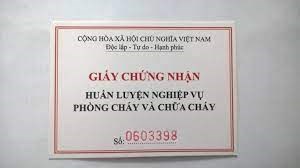 Lệ phí cấp giấy chứng nhận huấn luyện PCCC